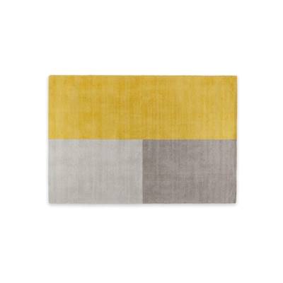 Elkan tapis laine jaune moutarde 160x230